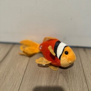 Plush Clownfish Toy - Red and Orange